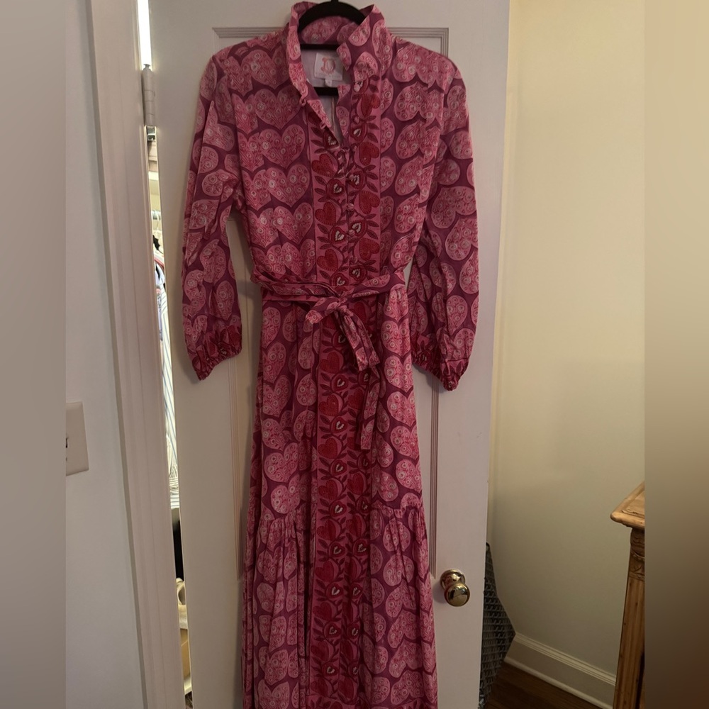 Victoria Dunn  Pink Patterned Maxi Dress